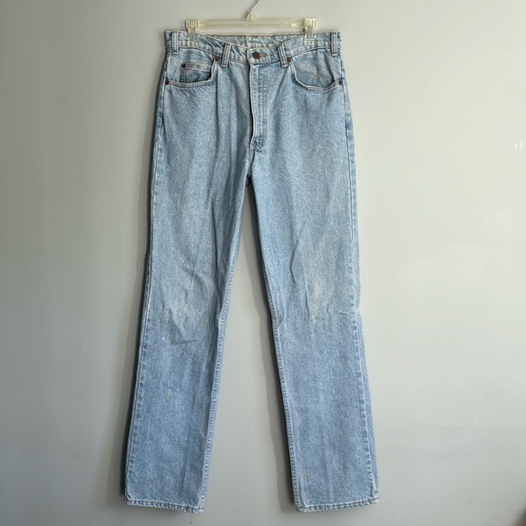 Levi's Vintage 619 Orange Tab Jeans 34X34 Light Wash - Picture 1 of 13
